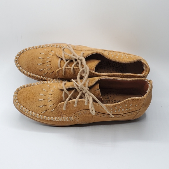 Minnetonka suede leather lace up moccasin size 5 - Picture 8 of 14